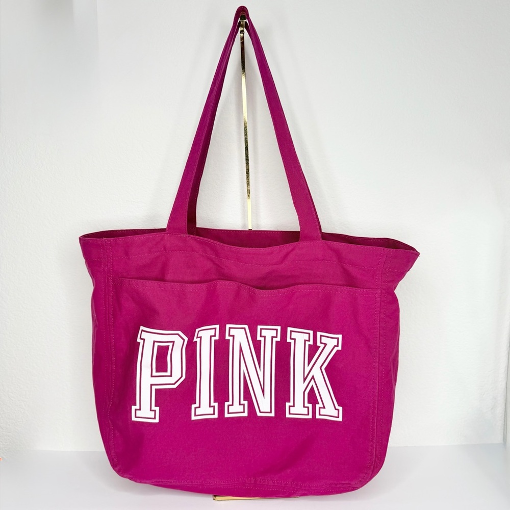 PINK Victoria's Secret Tote Bag magenta color.